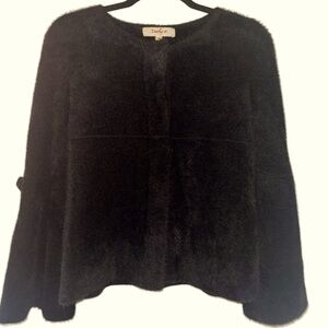 Dehry black fuzzy cardigan